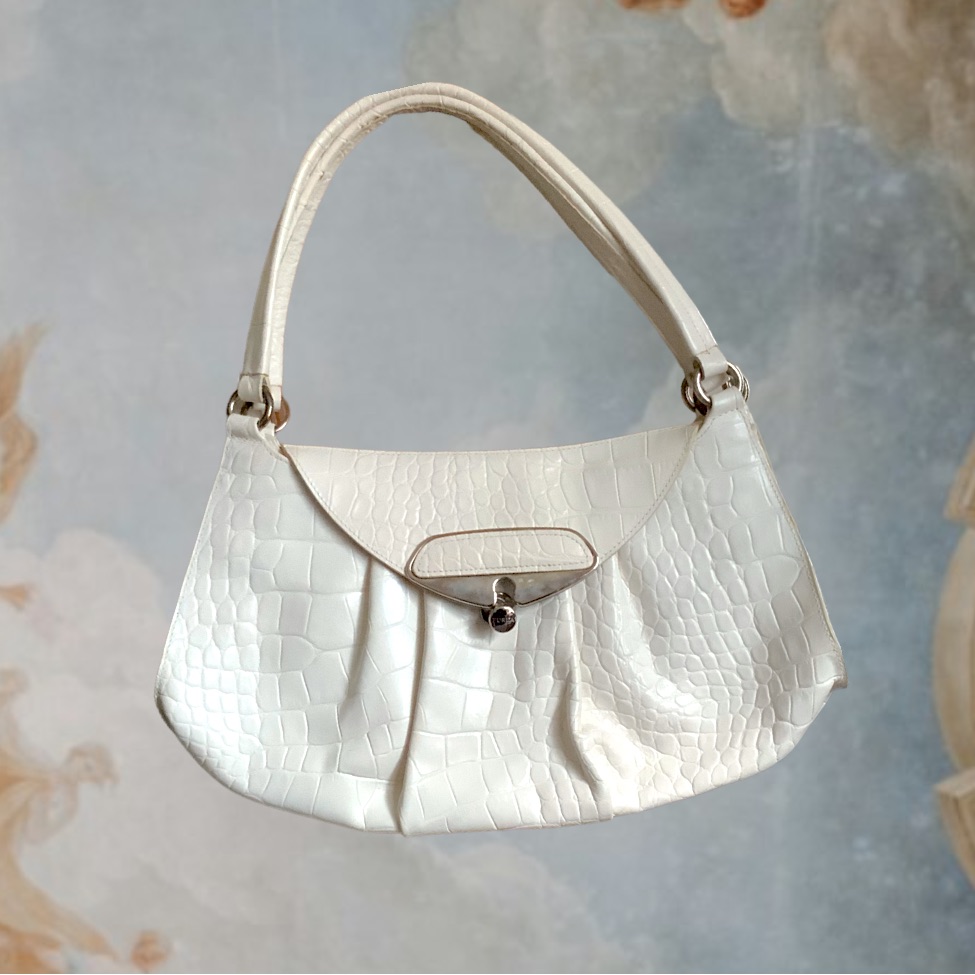 Preowned Furla Shoulder White Bag